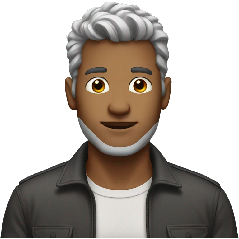 man gey hair  emoji