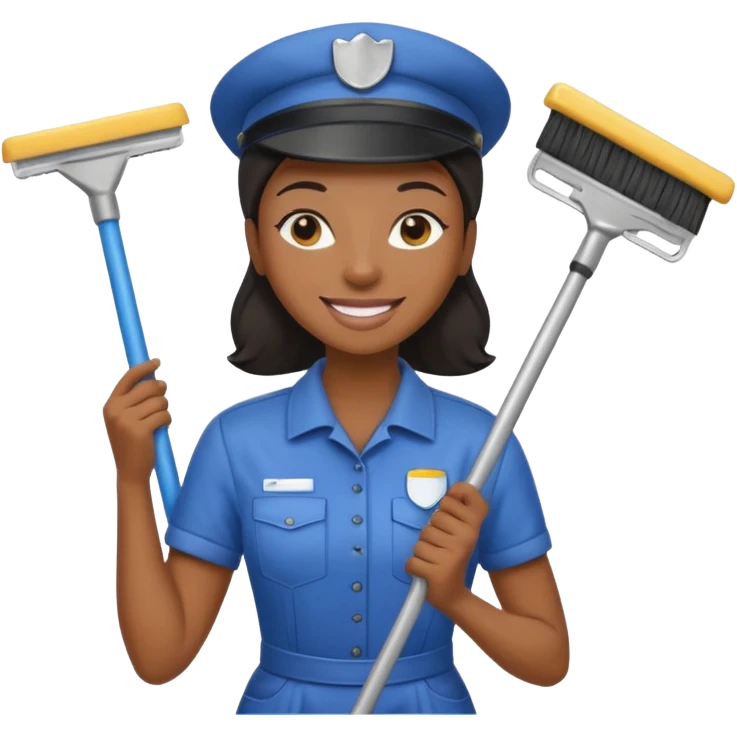 Window Cleaner  black woman  emoji