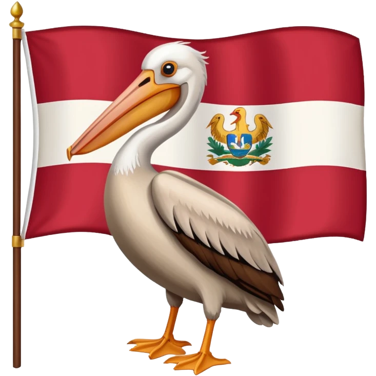 Make a pelican like the one on the Louisiana flag emoji
