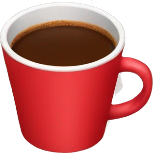 red coffee cup emoji