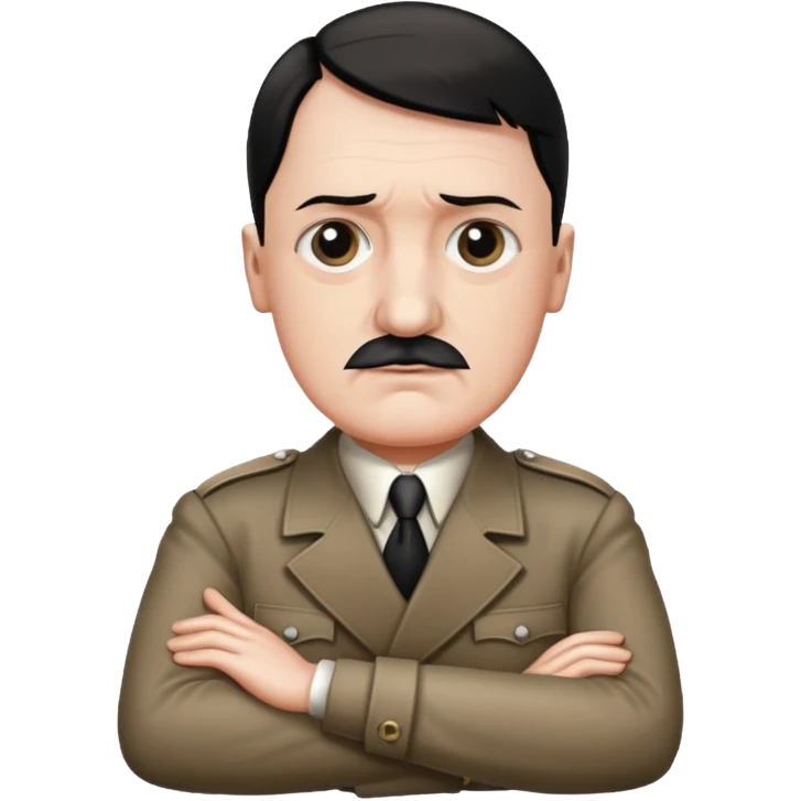 hitler crossing his arms to signal no emoji