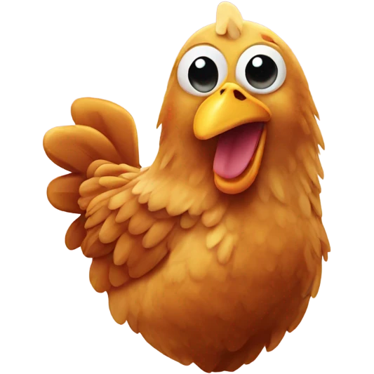 Chicken wing smiling saying pollo emoji