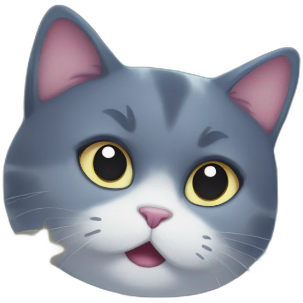 starlit sky behind small suprising face cat emoji
