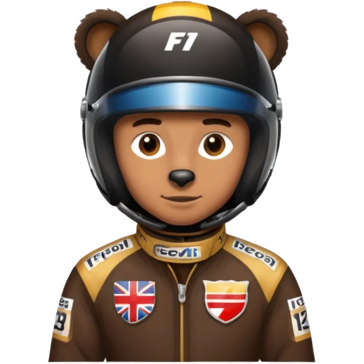 f1 driver black bear emoji