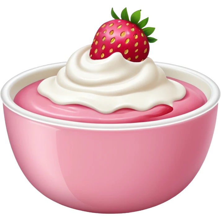 Strawberry yogurt emoji