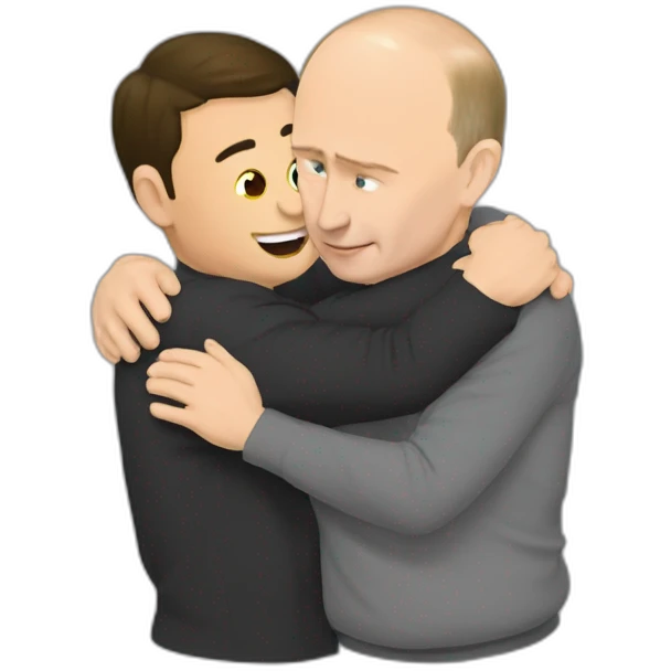 putin hugs zelensky emoji