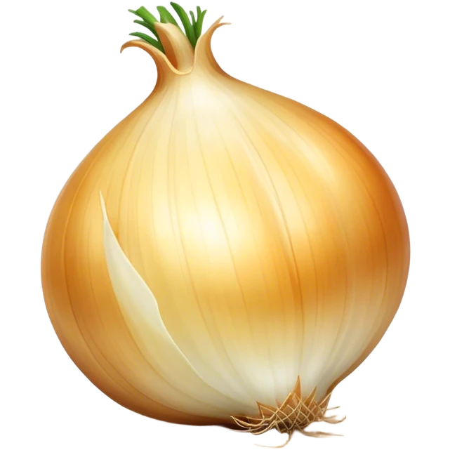 Cinematic crisp white onion, slightly peeled to reveal smooth layers, warm golden tones, rustic and fresh, soft glowing highlights. emoji