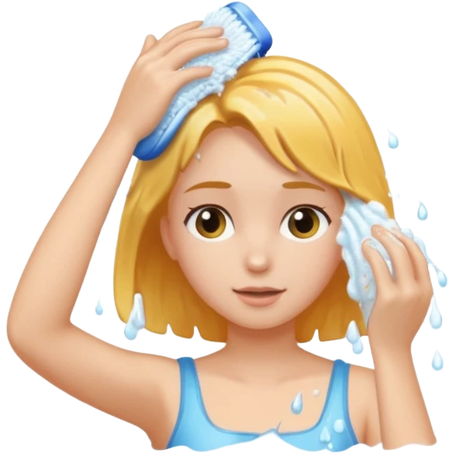 girl washes her hair emoji