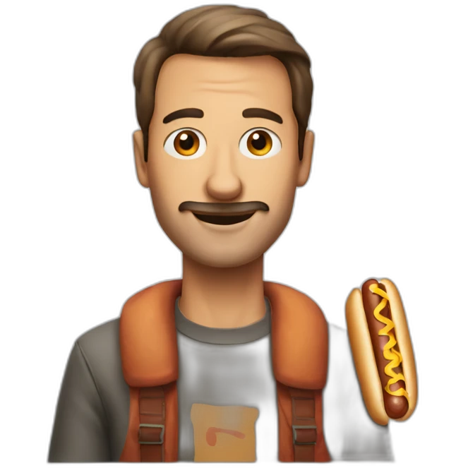 man hot dog emoji
