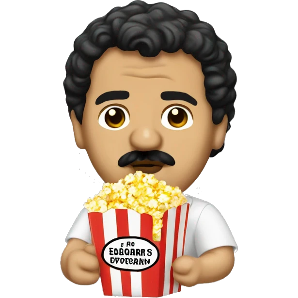 Pablo Escobar eating popcorn emoji