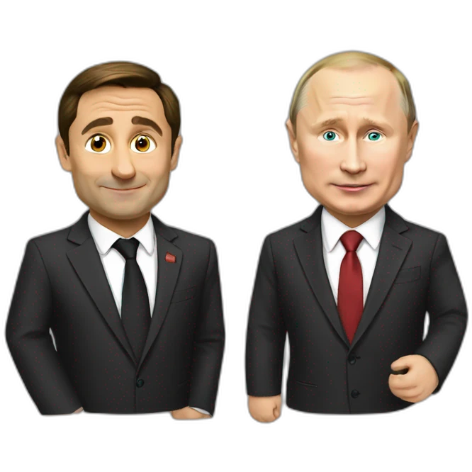 zelenskiy and putin love emoji