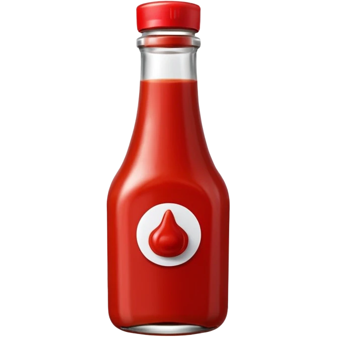 Glass Bottle of ketchup emoji