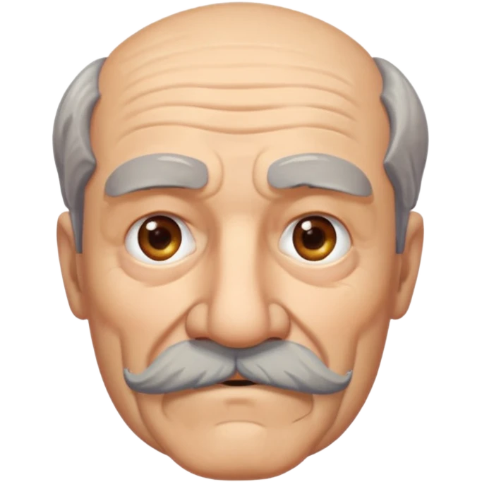 old mustache man,Big mustache.
negative: Dont use same face style. emoji