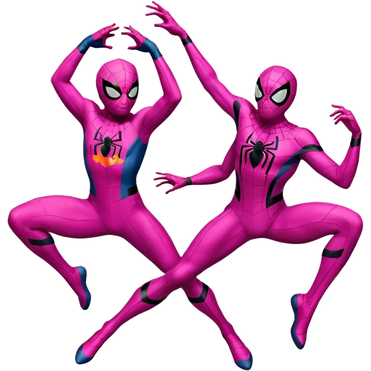 spider man and spider women pink emoji