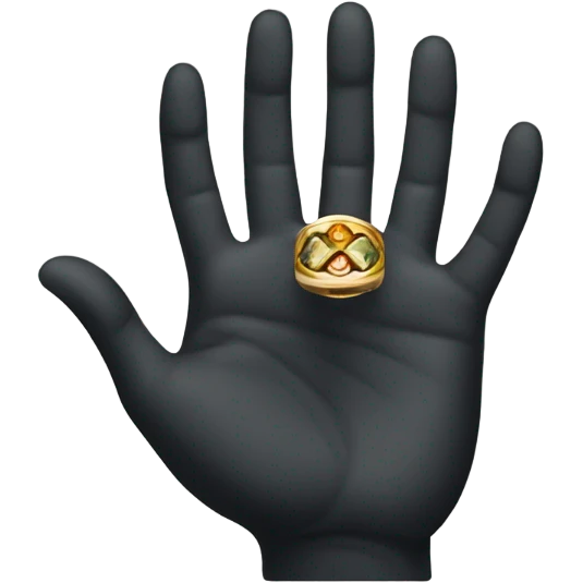 Hand with a ring emoji