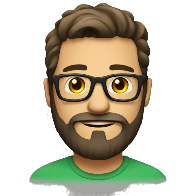 Bearded man with glasses - ideally a gamer  emoji