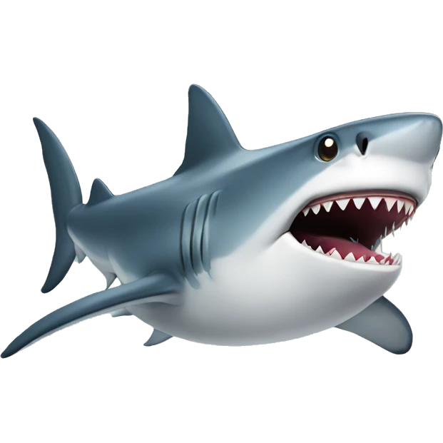 Shark with a moustache  emoji
