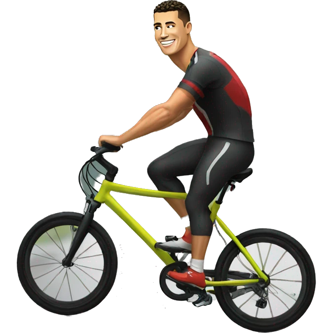 Ronaldo sur un velo emoji