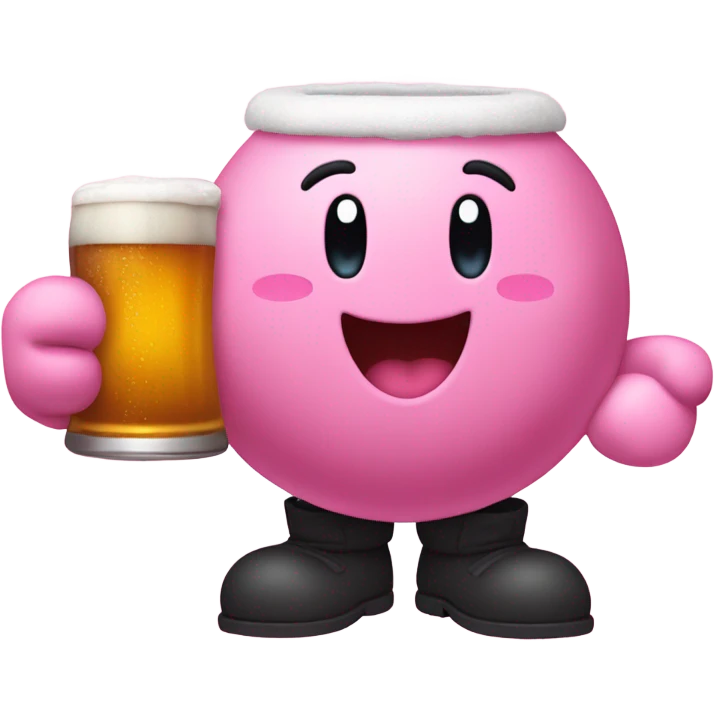 Kirby beer emoji