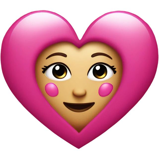 Hot pink glitter heart with pink halo emoji