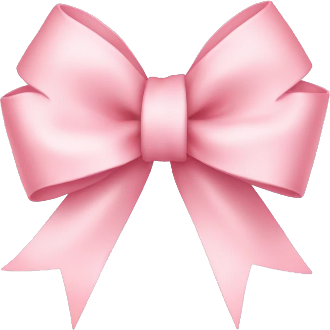 light pink ribbon bow emoji