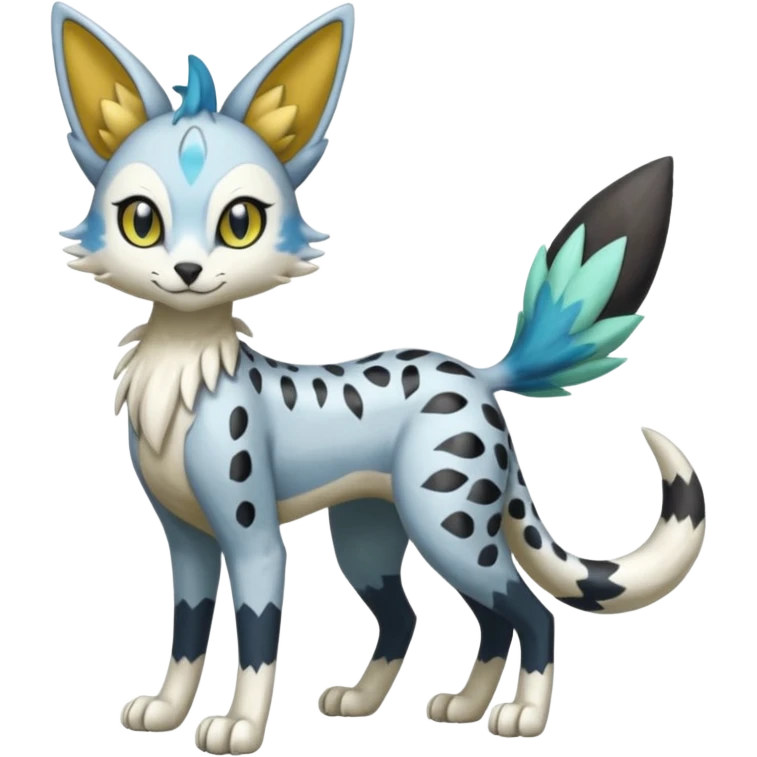 Meloetta-Trico-Silvally-Nargacuga-Sergal-Serval-Cresselia-Fakémon-creature-hybrid emoji