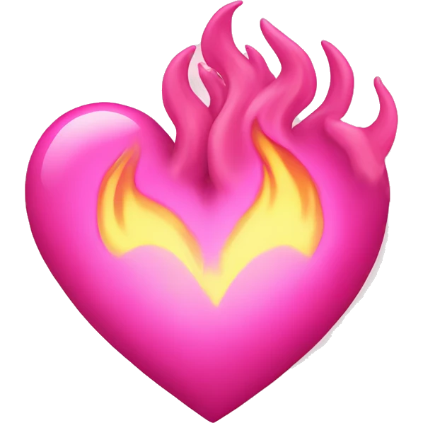 Pink heart fire emoji