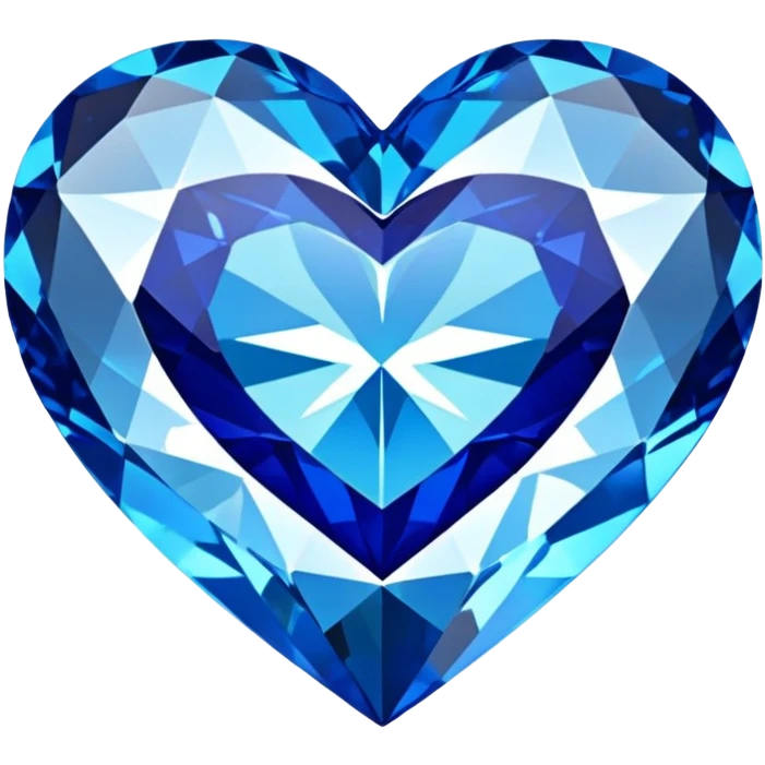 Un diamante azzurro in un cuore rosso emoji