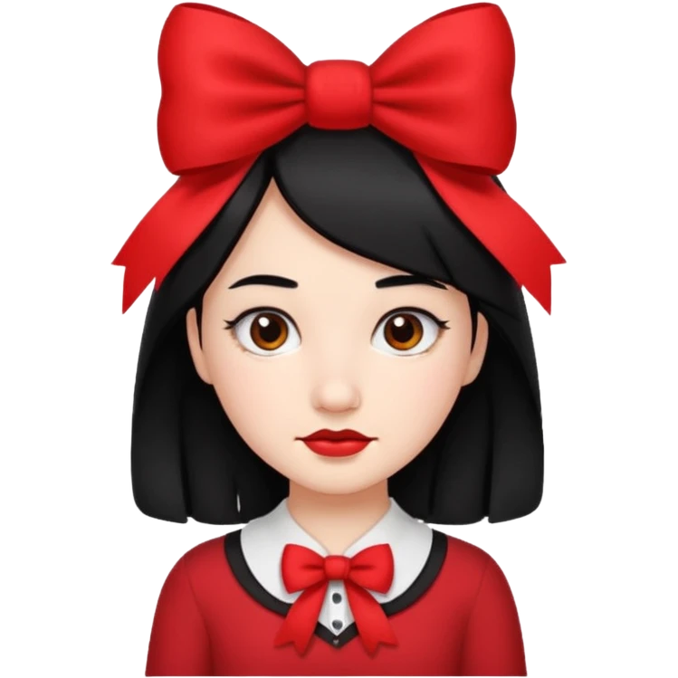 Adolf Hitler Like a girl hair with a bow  That he has black hair and a small mustache like Hitle r  emoji