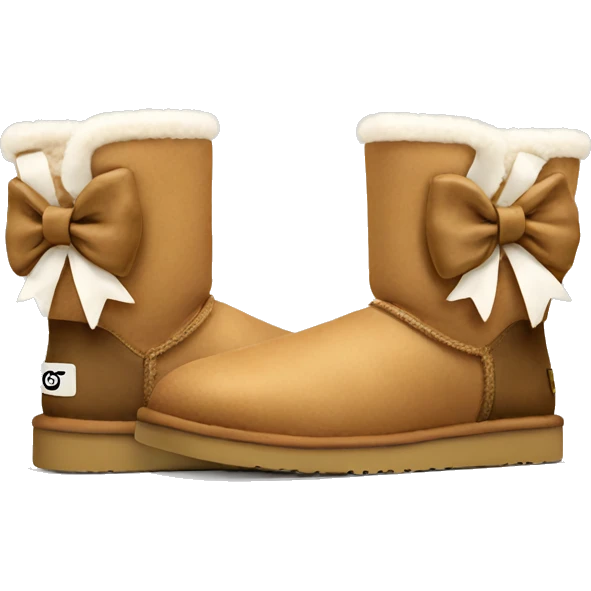 Cute Ugg boots with bow emoji