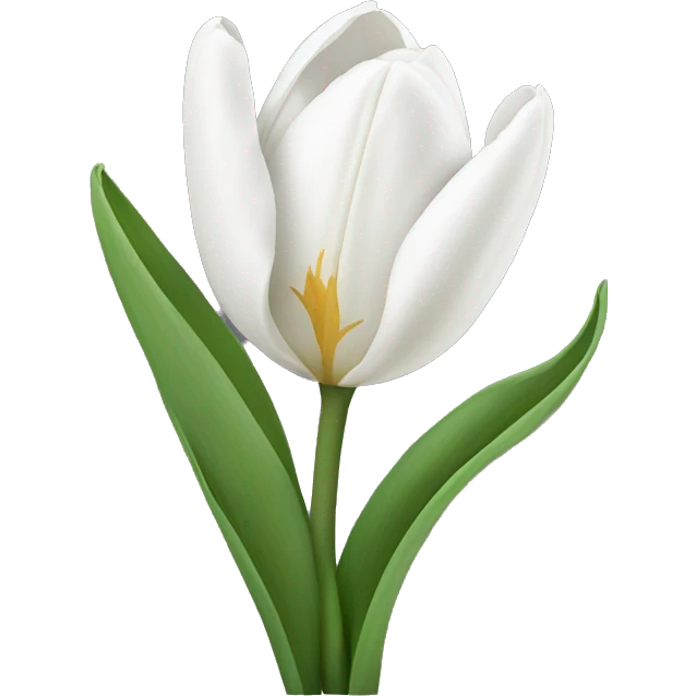 white tulips emoji