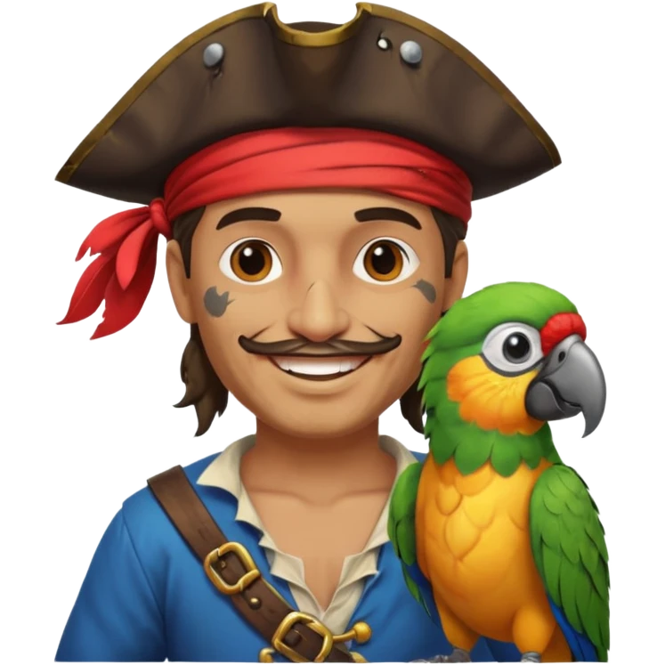 pirate and parrot emoji