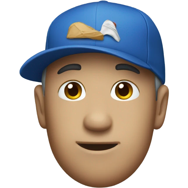 a blue cap emoji