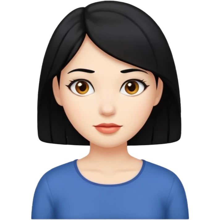 Mujer pelo negro emoji