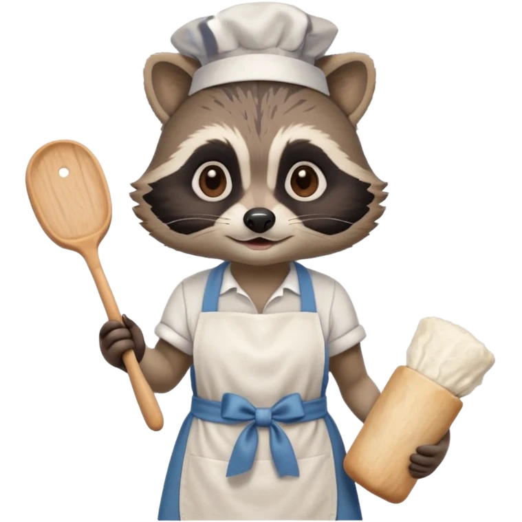 baker raccoon emoji