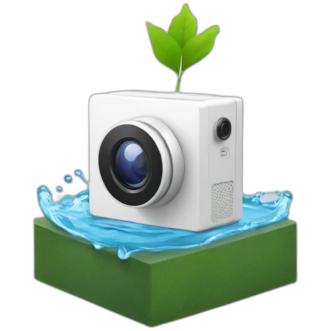 security-ptz-camera-and-small-leaf-floating-on-water-block emoji