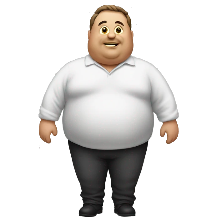 A fat man emoji