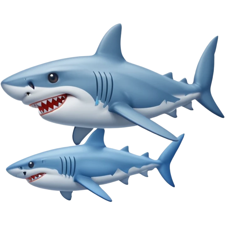 A shark wearing blue nike shoes emoji