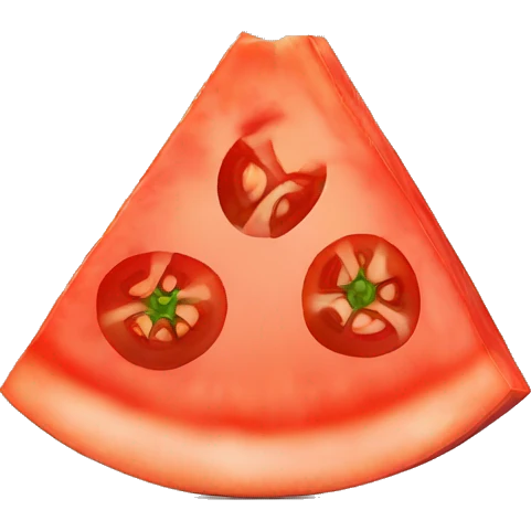 Slice of tomato emoji