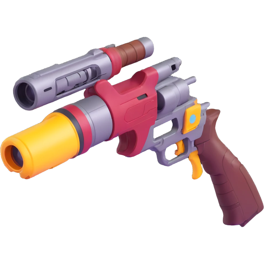 Star-Lord's quad blaster from different angles emoji
