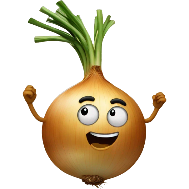 Onions dancing on a pile of paper emoji