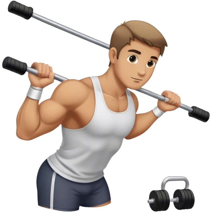 man weighted wrist curl emoji