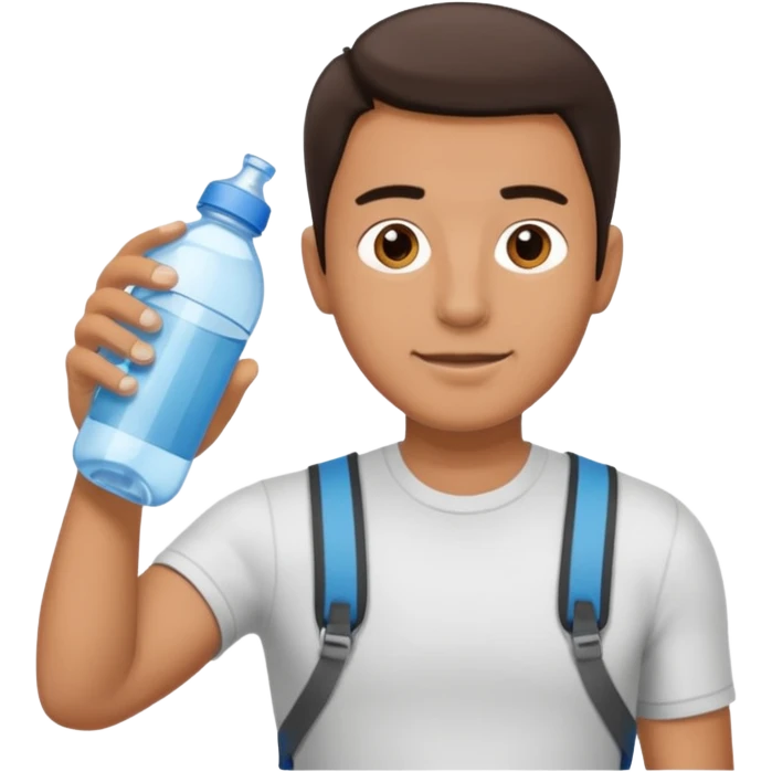 man with water bottle emoji