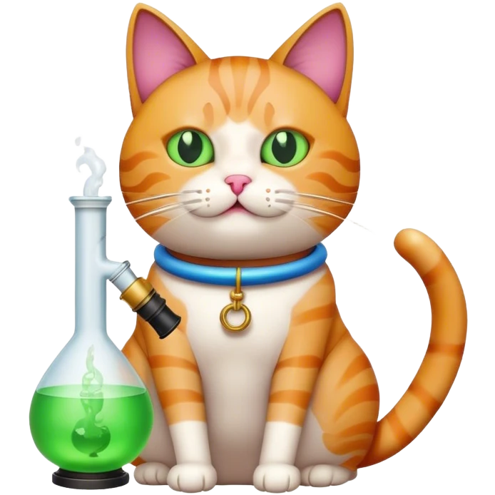 Cat with bong emoji