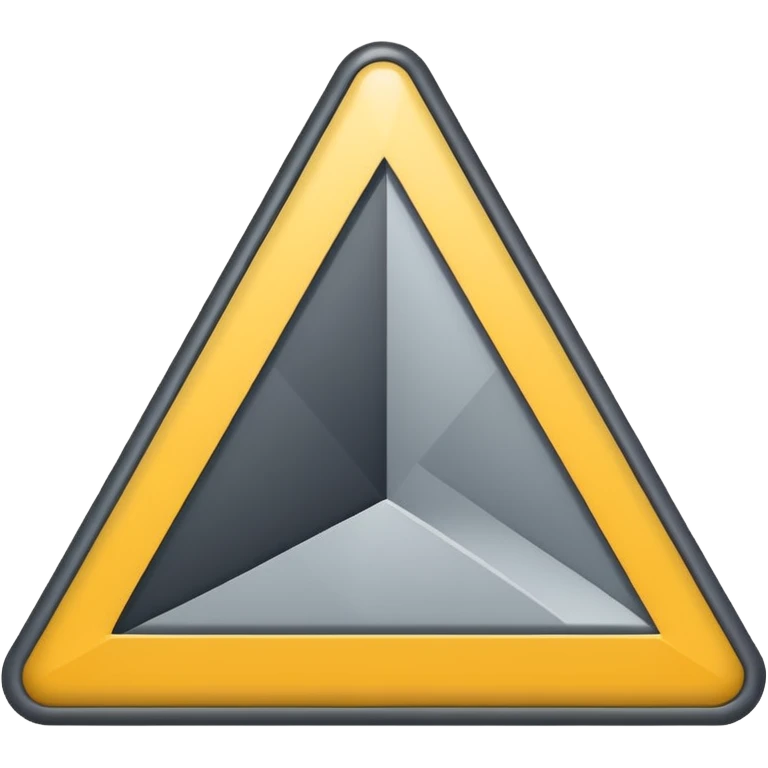 simple gray triangle icon emoji