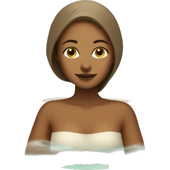 Tan girl having a spa day  emoji