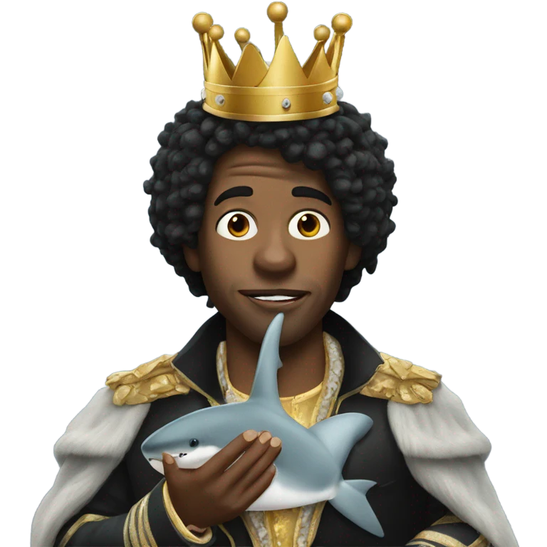 King von eating a shark emoji