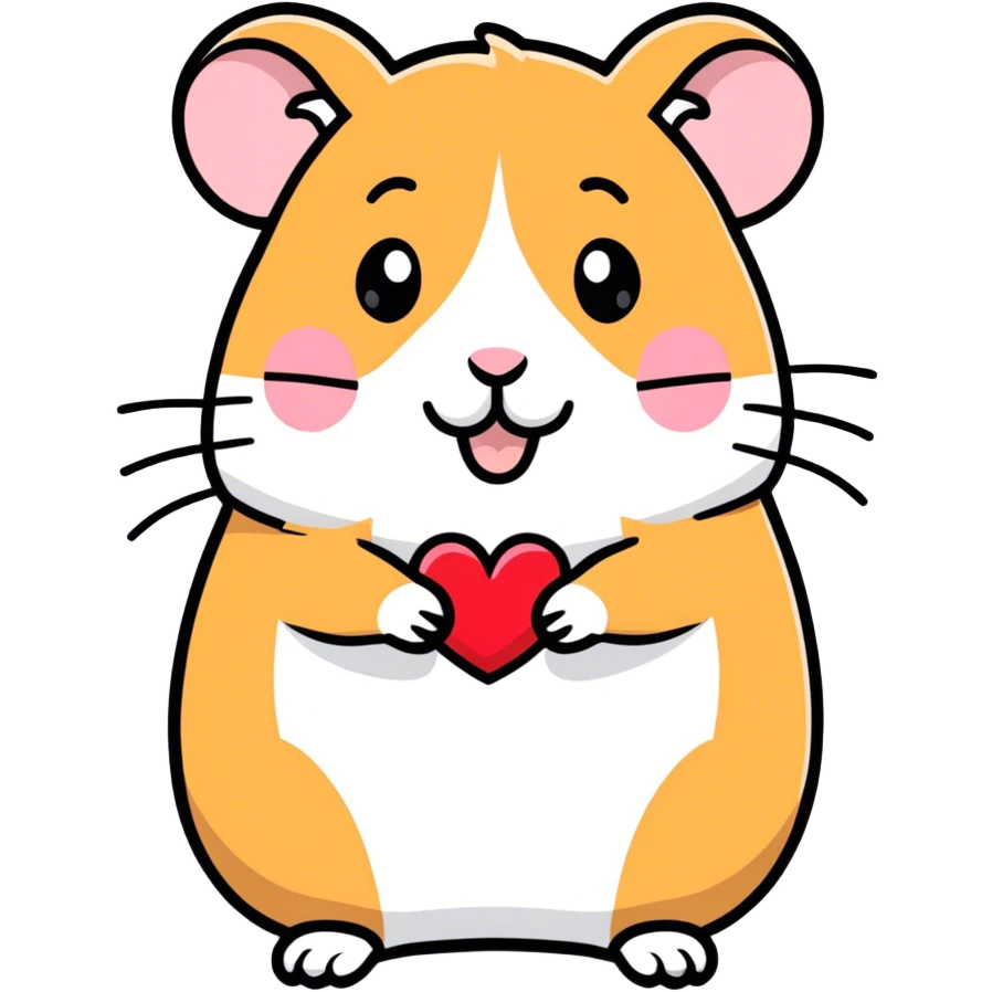 Hamster mit Herzen  emoji