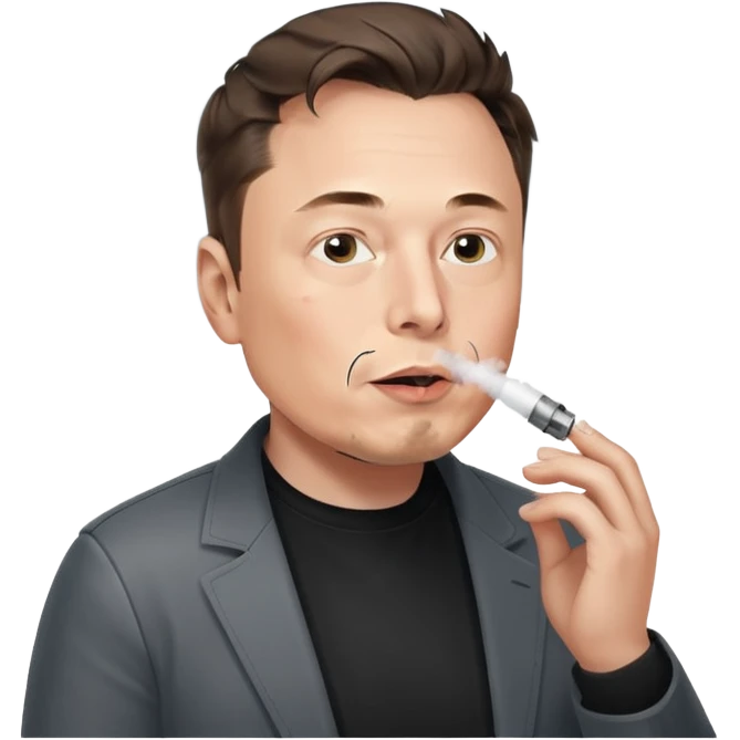 Elon Musk smoke vape emoji