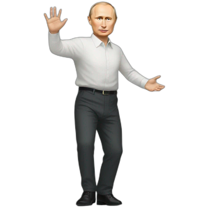 putin with four hands and one leg emoji